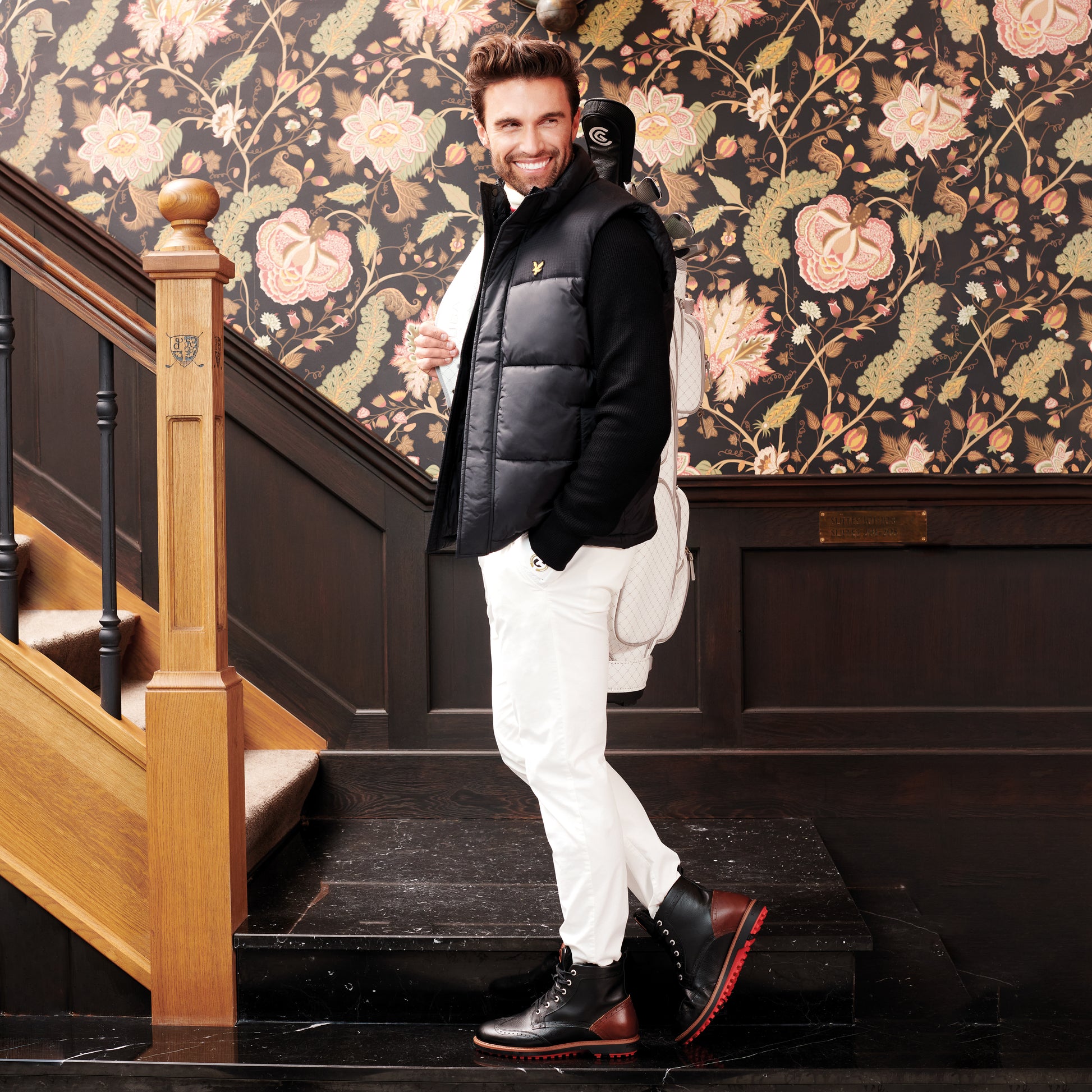 Mens golf shoes black Clearance