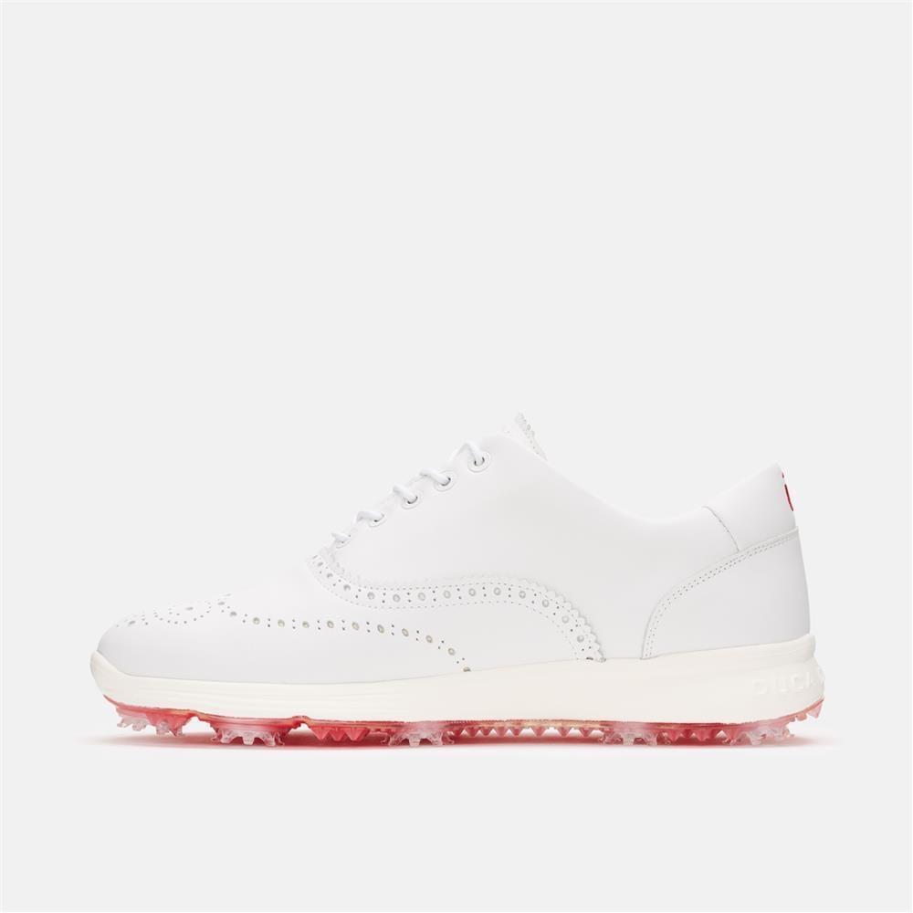 Bernardo Pro Spike white men's golf shoe fully waterproof with spikes from Duca del Cosma