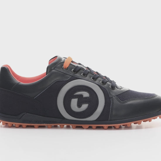 Duca del Cosma's Kuba 2.0 navy golf shoe for men's handcrafted from leather and 100% waterproof