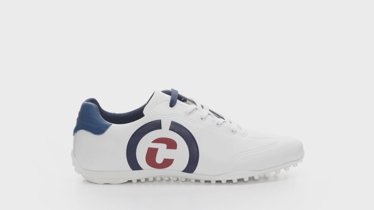 Kingscup waterproof white men's golf shoe best priced golf shoe