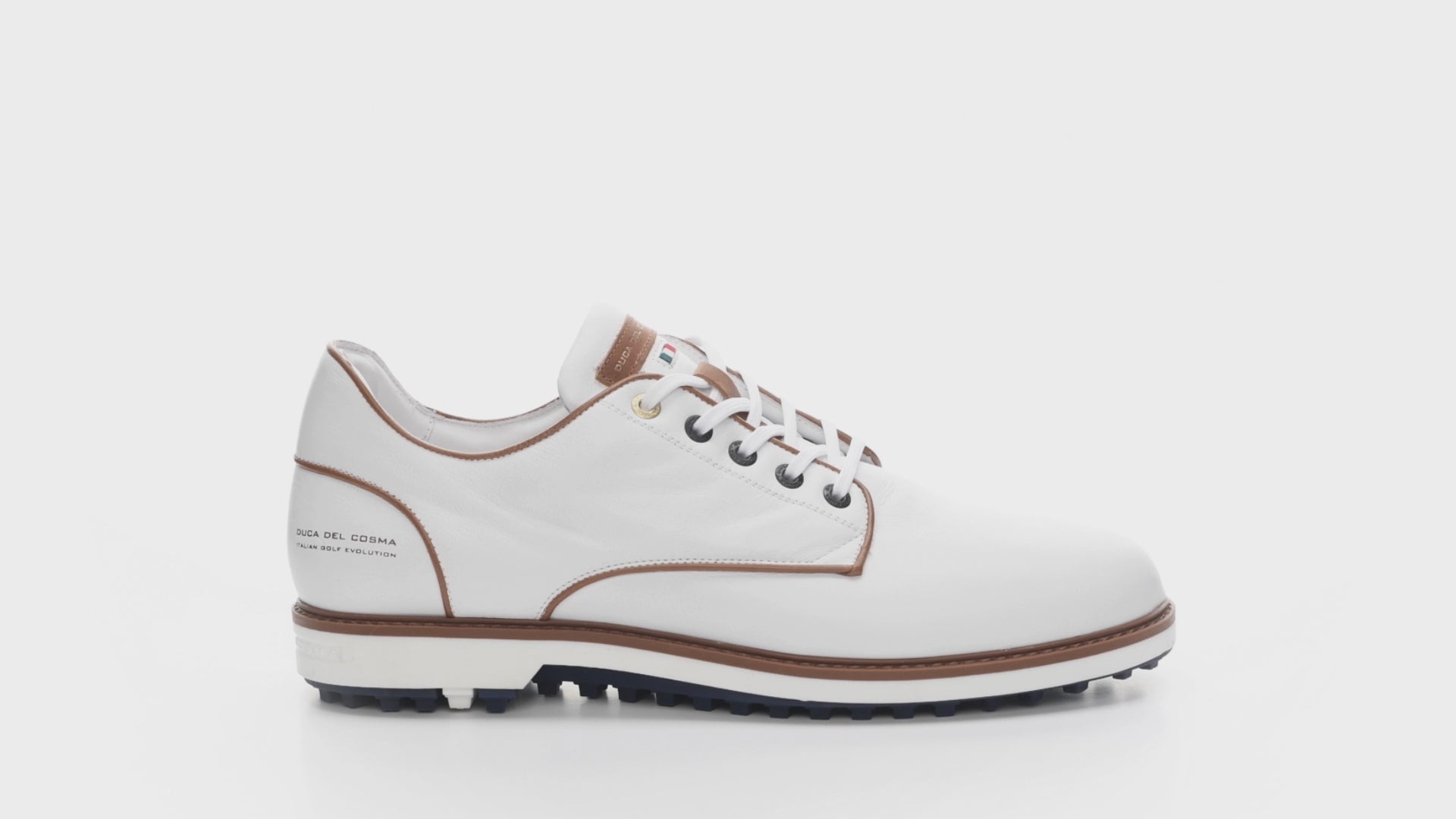 Elpaso white golf shoes for men's from duca del cosma