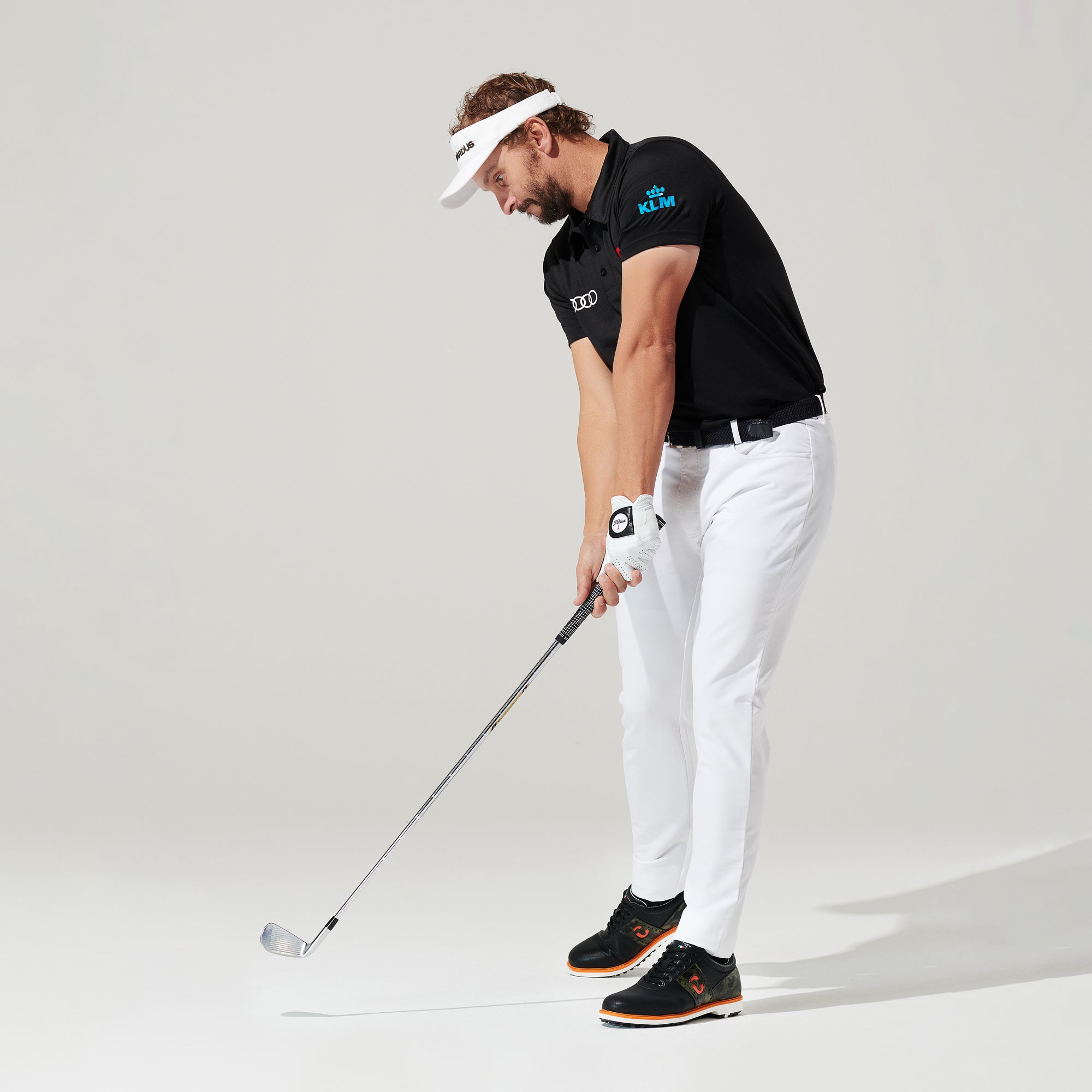JL1 waterproof Black Men's Golf Shoe by Duca del Cosma is made by a tour player for the best
