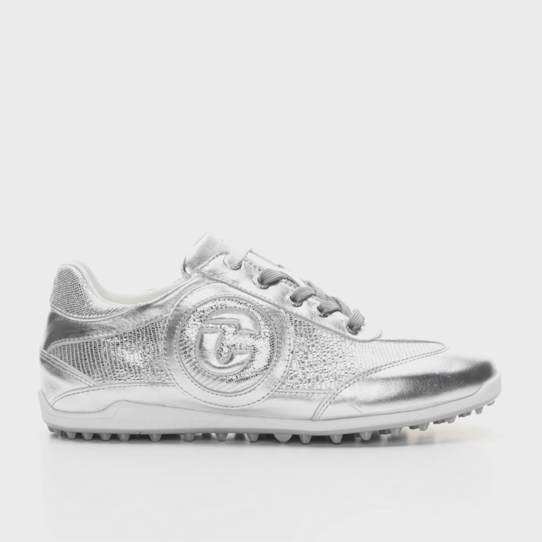 Kubananeo waterproof silver women's golf shoe is waterproof and comfortable