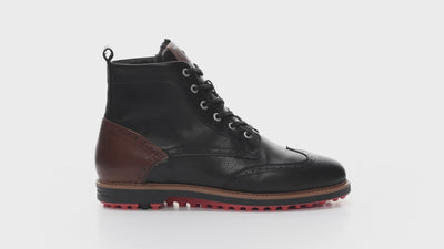 Delago black men's golf shoes the best winter golf boots for men's that are waterproof and have maximum comfort and grip