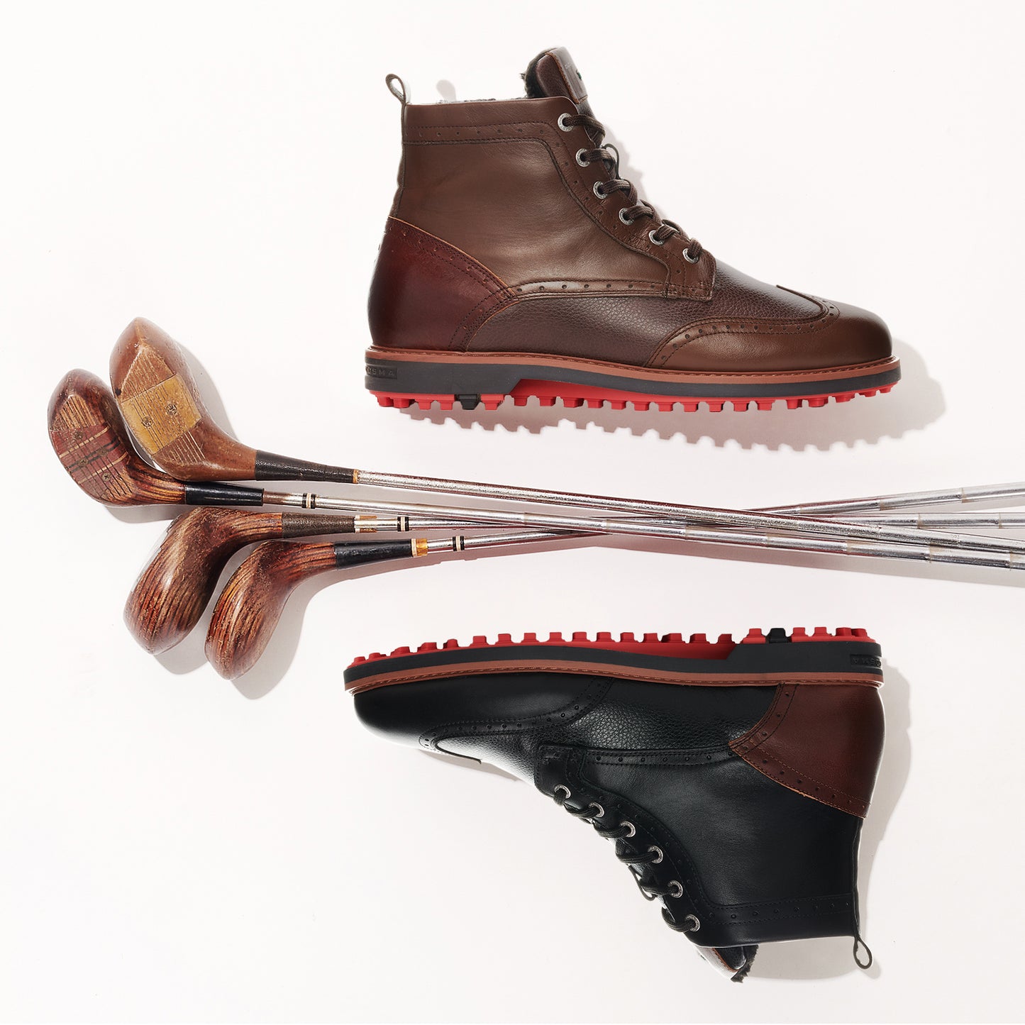 Duca del cosma Delago brown men's golf shoes are the best waterproof winter golf boots for men's
