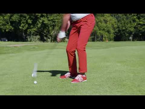 Duca del Cosma's Kuba 2.0 red golf shoe for men's handcrafted from leather and 100% waterproof