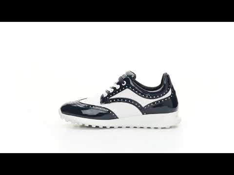 Serena white navy Women's Golf Shoes Duca del Cosma Waterproof best golf shoe for the golf course  